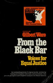 Cover of: From the black bar: voices for equal justice