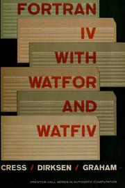 FORTRAN IV with WATFOR and WATFIV by Paul Cress