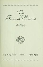 Cover of: The foxes of Harrow by Frank Yerby