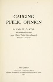 Cover of: Gauging public opinion by Hadley Cantril