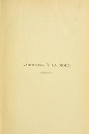 Cover of: Gardening à la mode by Harriet Anne de Salis