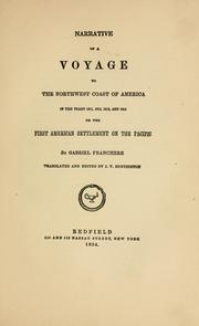 Cover of: Franchère's Narrative of a voyage to the northwest coast, 1811-1814 by Gabriel Franchère