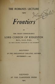 Cover of: Frontiers by George Nathaniel Curzon Marquis of Curzon
