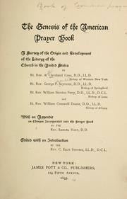 Cover of: The genesis of the American Prayer book |