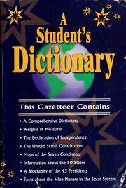 Cover of: Gazetteer: a student's dictionary