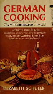 Cover of: German cooking by Elizabeth Schuler