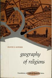 Cover of: Geography of religions by David Edward Sopher