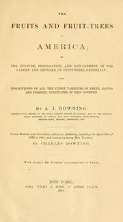 Cover of: The fruits and fruit-trees of America, or, The culture, propagation, and management in the garden and orchard of fruit-trees generally by A. J. Downing