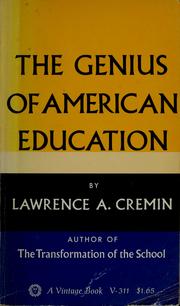 Cover of: The genius of American education.