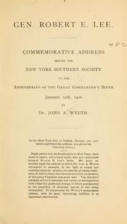 Cover of: Gen. Robert E. Lee. by John A. Wyeth