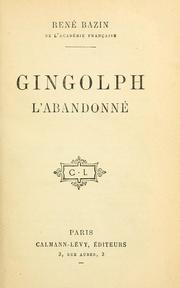 Cover of: Gingolph l'abandonné.