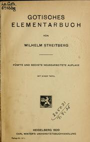Cover of: Gotisches Elementarbuch