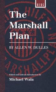 Cover of: The Marshall plan