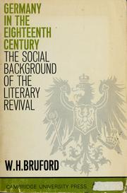 Cover of: Germany in the eighteenth century: the social background of the literary revival