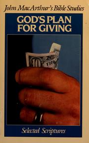 Cover of: God's plan for giving by John MacArthur