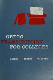 Cover of: Gregg transcription for colleges, simplified