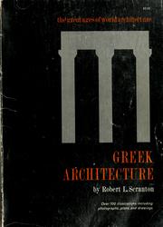 Cover of: Greek architecture by Robert Lorentz Scranton
