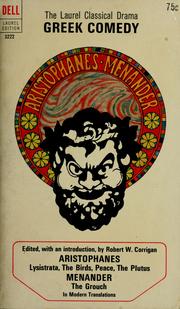 Cover of: Greek comedy in modern translations by Robert W. Corrigan