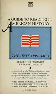 Cover of: A guide to reading in American history: the unit approach