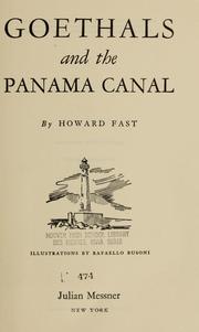 Cover of: Goethals and the Panama canal
