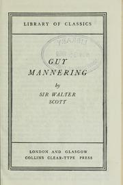 Cover of: Guy Mannering by Sir Walter Scott