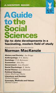 Cover of: A guide to the social sciences by Norman Ian MacKenzie
