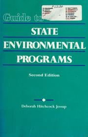Cover of: Guide to state environmental programs by Deborah Hitchcock Jessup