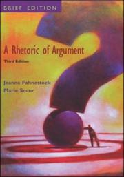 Cover of: A Rhetoric of Argument: Brief