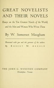 Cover of: Great novelists and their novels by William Somerset Maugham