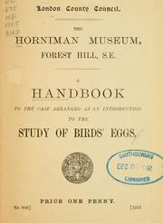 Cover of: A handbook to the case arranged as an introduction to the study of birds' eggs