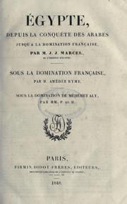 Cover of: Égypte, depuis la conquête des Arabes jusqù'a la domination française.