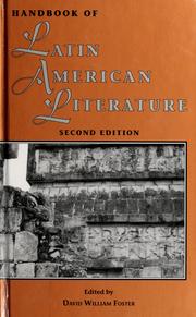Handbook of Latin American literature by David William Foster