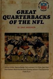 Cover of: Great quarterbacks of the NFL
