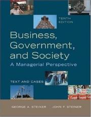 Cover of: Business, Government and Society: A Managerial Perspective, 10th edition