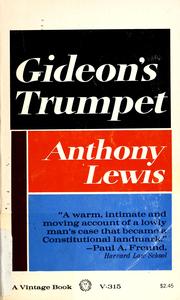 Cover of: Gideon's trumpet by Lewis, Anthony