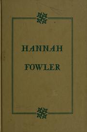 Hannah Fowler. by Janice Holt Giles