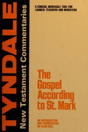 Cover of: The Gospel according to St. Mark