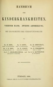Cover of: Handbuch der Kinderkrankheiten
