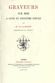 Cover of: Graveurs sur bois à Lyon au seizième siècle.