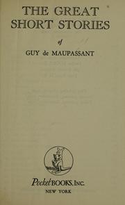 Cover of: The great short stories of Guy de Maupassant.. --