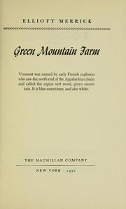 Cover of: Green Mountain farm.