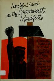 Cover of: Harold J. Laski on the Communist manifesto: an introduction.