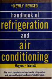 Cover of: Handbook of refrigeration and air conditioning by Edward R. Magnus