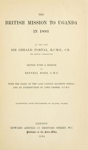 Cover of: British mission to Uganda in 1893