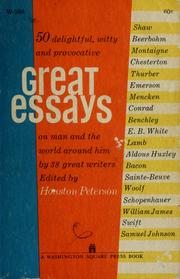 Cover of: Great essays.