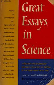 Cover of: Great essays in science by Martin Gardner