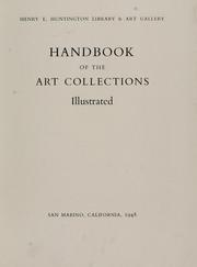 Cover of: Handbook of the art collections by Henry E. Huntington Library and Art Gallery.