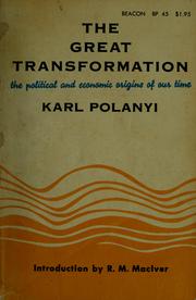 Cover of: The great transformation by Karl Polanyi