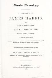 Cover of: Harris genealogy by Nathaniel H. Morgan