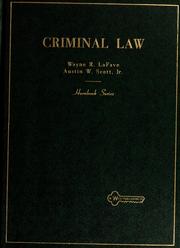 Cover of: Handbook on criminal law